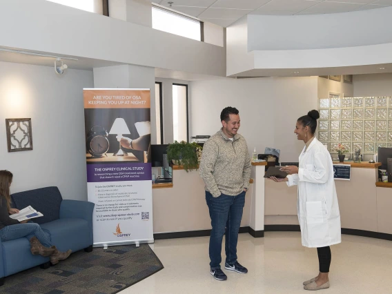 The reception area at the new University of Arizona Clinical and Translational Sciences Research Center is large, modern and filled with natural light — all improvements over the center’s old space. 