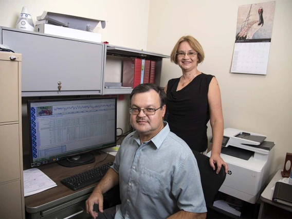 Drs. Ruslan Rafikov and Olga Rafikova study the genetic and metabolomic biomarkers of pulmonary hypertension.