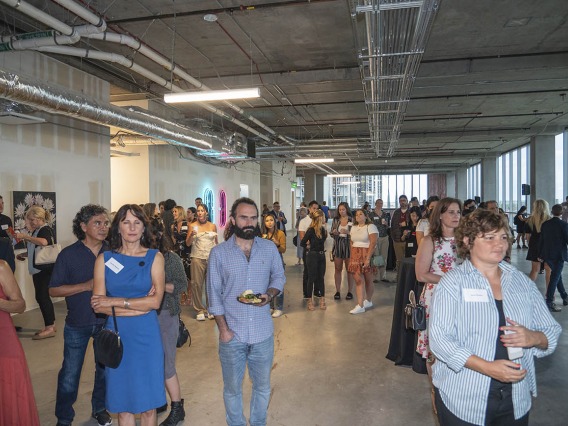 Attendees of the Artist + Researcher VIP opening were the first to see the nine artistic creations from the nearly year-long collaboration between College of Medicine – Phoenix researchers and Phoenix-based artists.