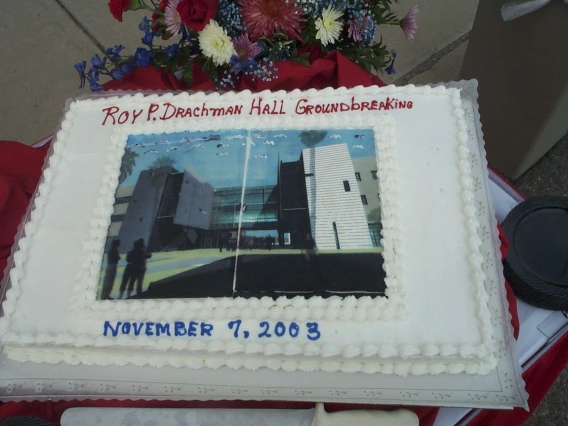 The November 2003 groundbreaking for the construction of Roy P. Drachman Hall.