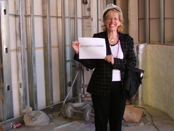 Chris Tisch takes a tour of Roy P. Drachman Hall under construction in 2005. Tisch is one of a small number of staff who have been with the Mel and Enid Zuckerman College of Public Health since its inception in 2000.