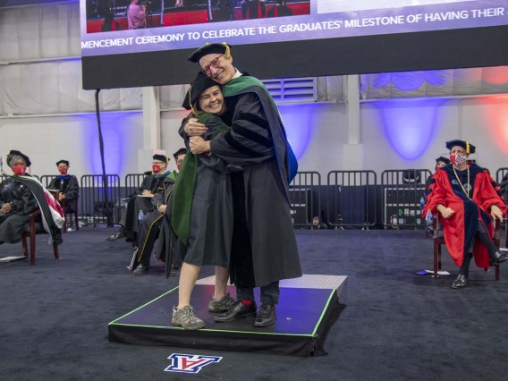 China Rae Newman, MD, was honored with several student awards and was voted on by her peers to give the student address at the College of Medicine – Tucson commencement ceremony.