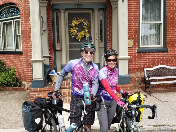 College of Medicine – Tucson professor Paul Gordon, MD, MPH, and his wife, Eve Shapiro, MD, emeritus professor of pediatrics, begin their ride May 19 in State College, Penn.