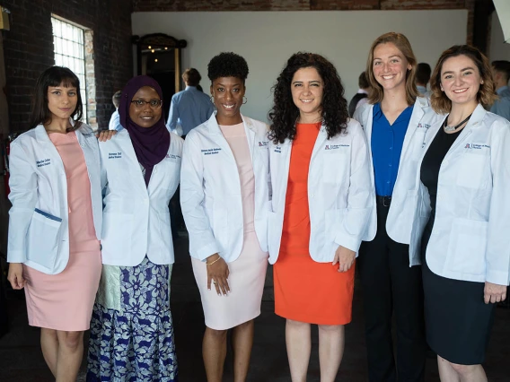 Maëliss Gelas, Fatouma Tall, Shannon Alsobrooks, Rose Graf, Rachel "R" Reichenbach and Theresa Riley at the ceremony.