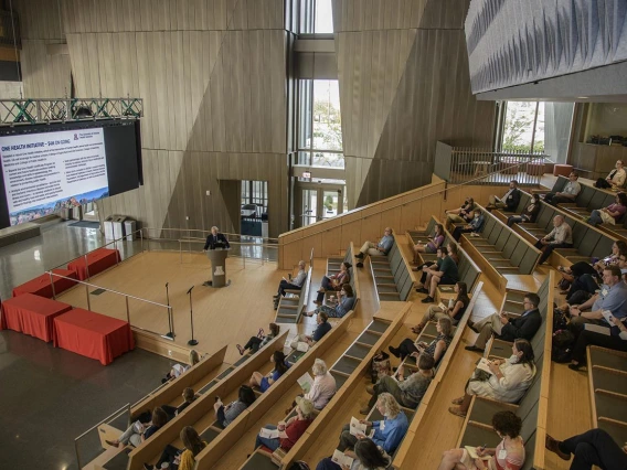 second floor view of the HSIB forum
