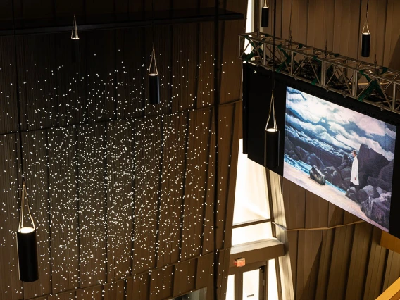 The Untangled Shadows art installation as seen from above.