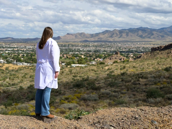 Dr. Dawn Bowling looks at the horizon.