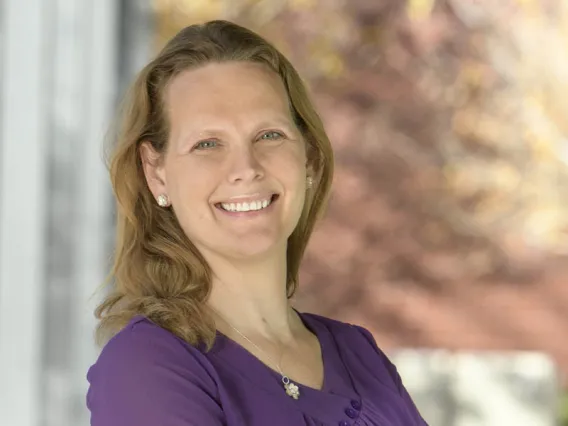 portrait of public health researcher Kacey Ernst on the University of Arizona Health Sciences campus