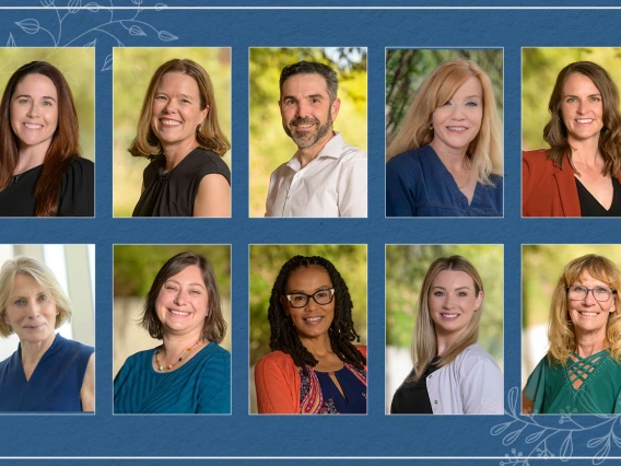 Poster with 10 portraits of University of Arizona Nursing faculty. 