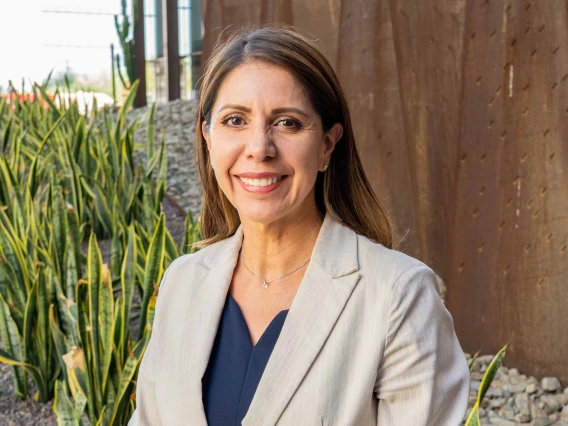 Outdoor portrait of Edith P. Allen, MD, MBA