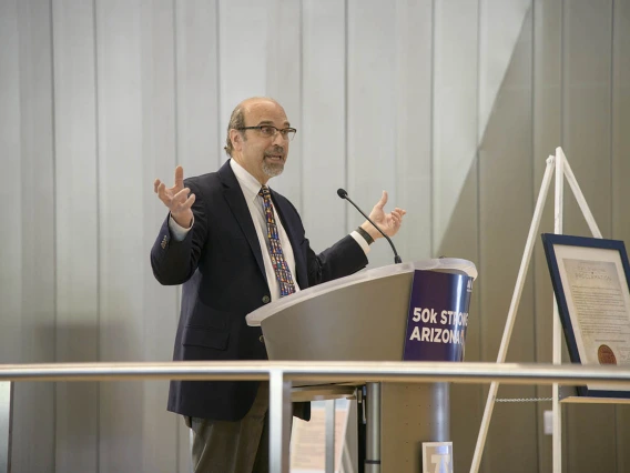 Andreas Theodorou, MD, FCCM, FAAP, professor and vice chair of the Department of Pediatrics at the College of Medicine – Tucson, clinical program leader, Pediatrics, Banner University Medicine Group-Tucson and PI for All of Us UArizona – Banner, reviews the history of the All of Us Research Program in Arizona and explains what it has taken to register 50,000 participants.