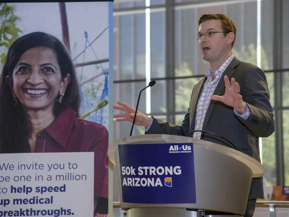 Jason Karnes, PharmD, PhD, BCPS, FAHA, associate professor at the UArizona R. Ken Coit College of Pharmacy and director of scientific programs for All of Us UArizona-Banner, discusses the Researcher Workbench and the studies being conducted using de-identified All of Us participant data.