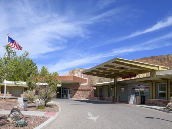 Copper Queen Community Hospital in Bisbee, Ariz., provides basic primary health care to southern Cochise County. It was founded in 1884, when Bisbee was a boomtown with a thriving mining industry. Pictured here is the entrance to the hospital’s emergency department.