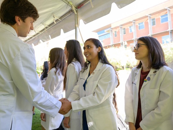 The conclusion of the College of Medicine – Tucson’s Tree Blessing Ceremony involves participants thanking each other for taking part in the event.