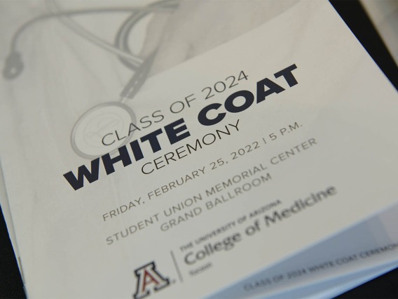 Program for the UArizona College of Medicine – Tucson class of 2024 white coat ceremony