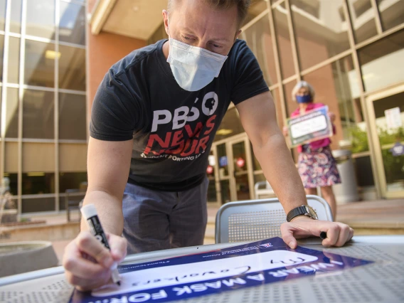 Will Holst, director of marketing and communications at the UArizona College of Nursing, writes his motivations for upholding public health standards by wearing a mask.