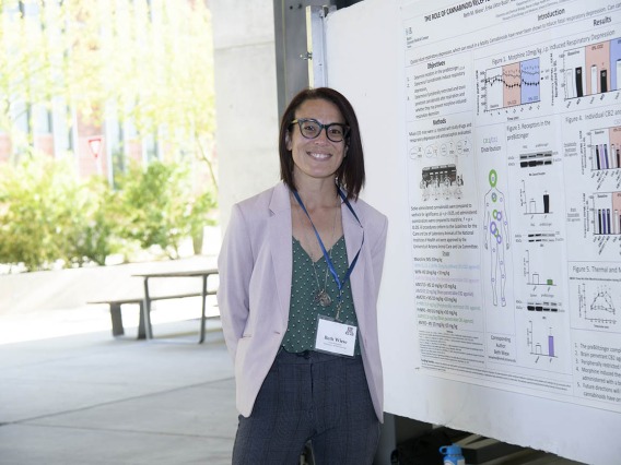 Beth Wiese, a doctoral candidate in the College of Medicine – Tucson’s Department of Pharmacology, presented her research during an afternoon poster session.