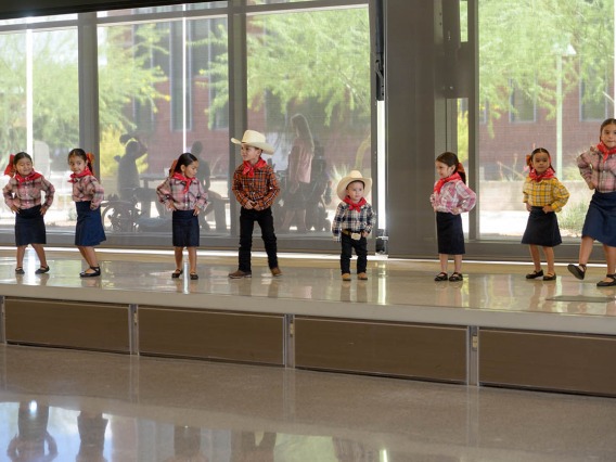 The youngest dancers in Ballet Folklorico Tapatio show their moves during the Feast for Your Brain event on Sept. 10.