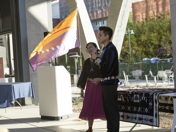 The Native American blessing of the Health Sciences Innovation Building honors the past and lays the foundation for future projects that ultimately will benefit the university that we call home.