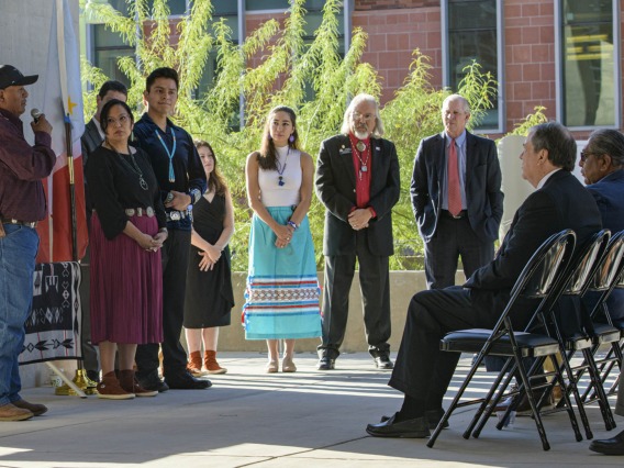 The University of Arizona Health Sciences honored the tribes of Arizona with a blessing of the newly constructed Health Sciences Innovation Building on Nov. 1, 2019,