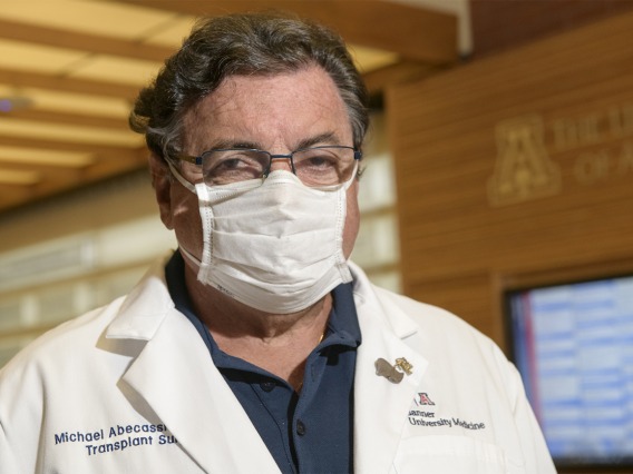 Michael Abecassis, MD, MBA, dean, the College of Medicine – Tucson. “I wear a mask because I want to protect others. Most people think that wearing a mask protects you and that is not necessarily true, unless it is a specific N-95 mask. Masks are meant to protect others. So, if you do not wear your mask then you are just being selfish.”