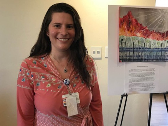 "I chose to create the multimedia piece 'Layers of Emotion' to reflect how COVID affected me. When reflecting on 2020, not one emotion explains the year," said Jennifer Veaco, MD.