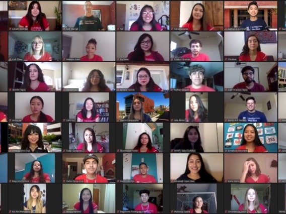 In 2020, the pandemic forced the Office of Equity, Diversity and Inclusion to pivot to online summer programs. Here, Med-Start’s 42 participants are pictured with program organizers in a Zoom meeting.