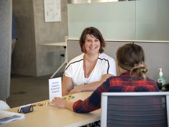 Attendees check out the new space during the grand opening of the Faculty Commons + Advisory event inside the Health Science Innovation Building. The FC+A is a place where faculty can gather and collaborate with other professionals.