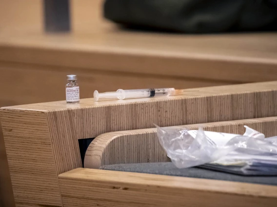 Overdose prevention kits contain naloxone and a syringe.