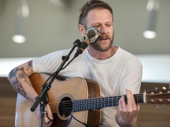 Freddy Parish performs in the University of Arizona Health Sciences Innovation Building for The Tucson Studio. Parish describes his music as country and Americana. 