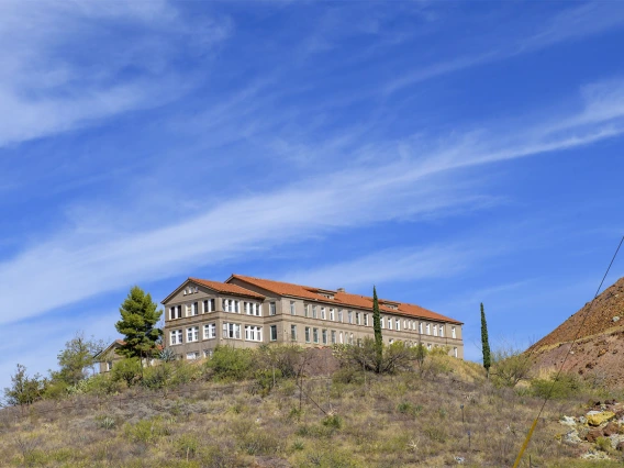 The Copper Queen Community Hospital has been situated in several different locations before coming to its current home on Cole Avenue, including its hilltop perch in this large building. According to Glenda Trevino, RN, nursing education director, the building was later used for housing, but is now up for sale.