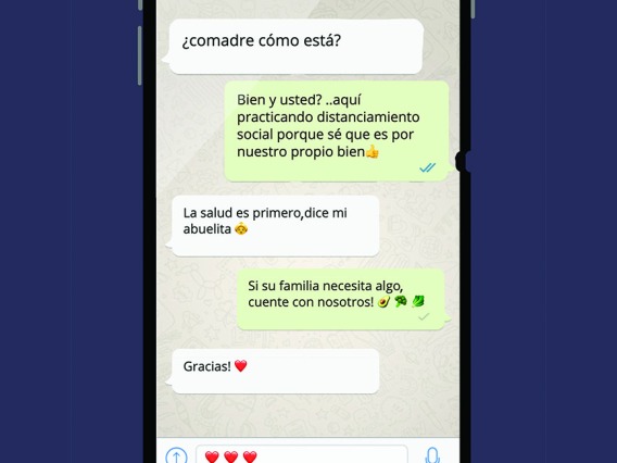 WhatsApp is a popular way to communicate with people who live in different countries, here’s an example of a model conversation about social distancing to protect those we love.