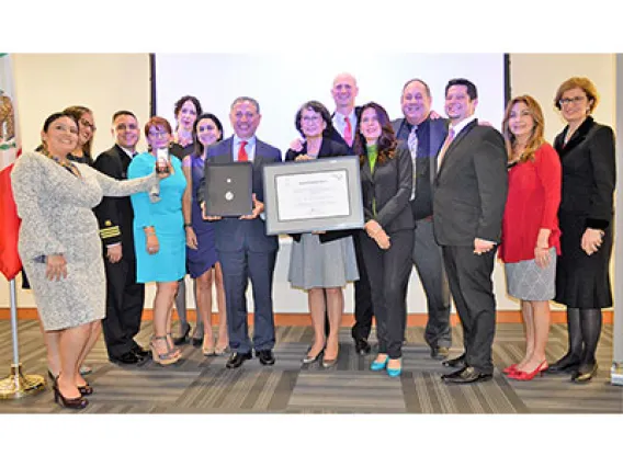 Dr. Cecilia Rosales (center) and fellow advisory board members of the national Ventanillas de Salud program, receive the Ohtli Award at the Mexican Consulate in San Diego, Calif., in November. Photo: Ventanillas de Salud