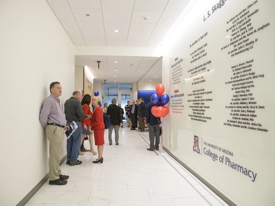 Donors take tours through the Skaggs expansion. 