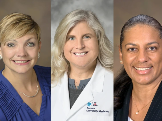 From left: Whole Health Clinic Practice Management Director Lori Wellman, MC, NCC; Medical Director Ann Mathias, DO; founder Patricia Harrison-Monroe, PhD.