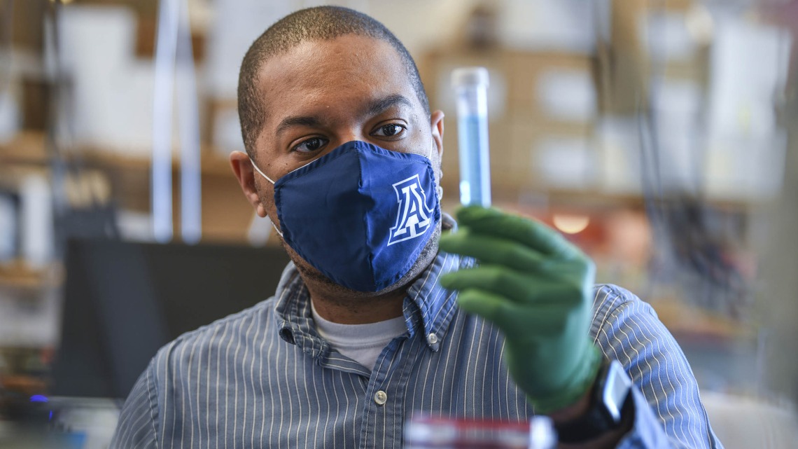 Dr. Michael D.L. Johnson investigates how copper interacts with bacteria. His research might someday help solve problems relating to antibiotic resistance.
