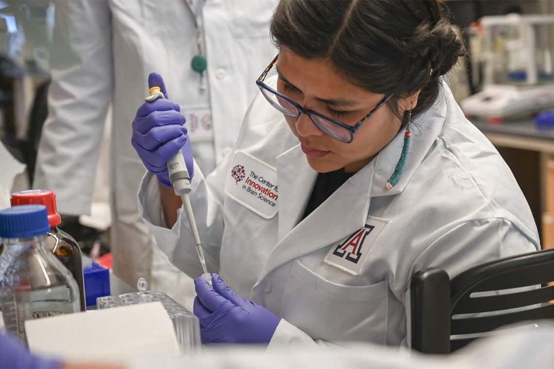 Students from the tribal Diné College immersed themselves in a 10-week program geared toward building research capabilities, trust and discovery in the neurosciences.  