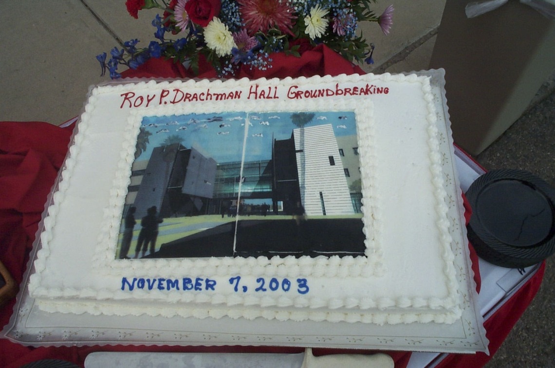 The November 2003 groundbreaking for the construction of Roy P. Drachman Hall.