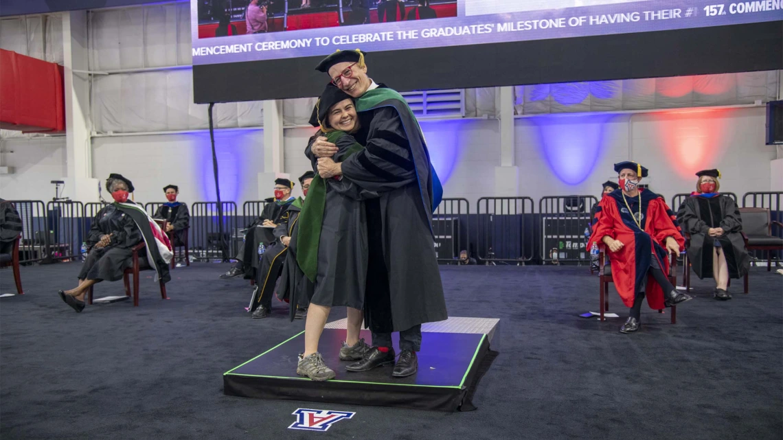 China Rae Newman, MD, was honored with several student awards and was voted on by her peers to give the student address at the College of Medicine – Tucson commencement ceremony.