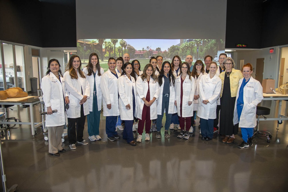 AGACNP students and faculty were together for the first time in-person since the pandemic began for the AGACNP clinical skills intensive, held at ASTEC. 