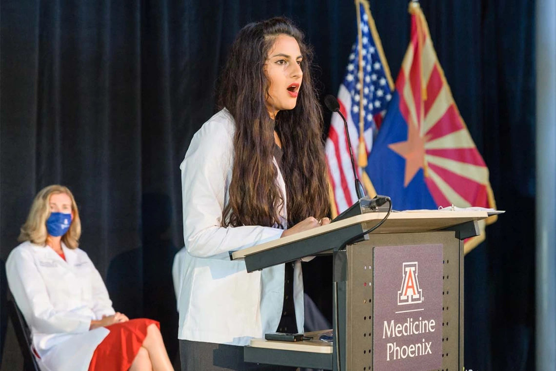 Naushaba Khan sang “Epiphany” during the ceremony.