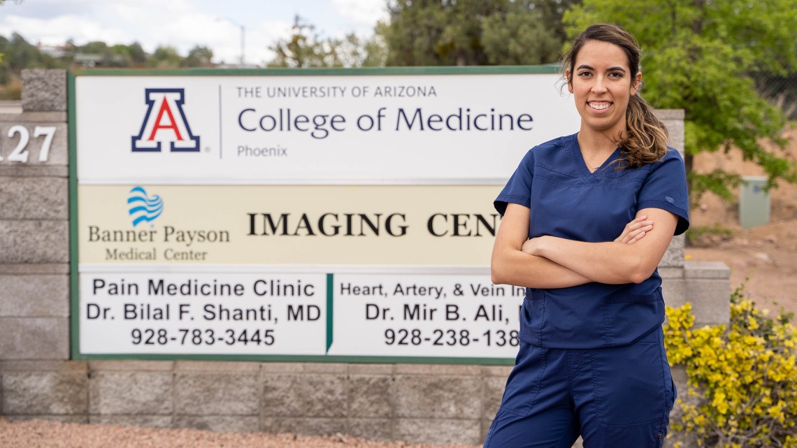 Amaris Tapia, a class of 2023 College of Medicine – Phoenix student, recently completed the Rural Health Longitudinal Integrated Clerkship in Payson. 