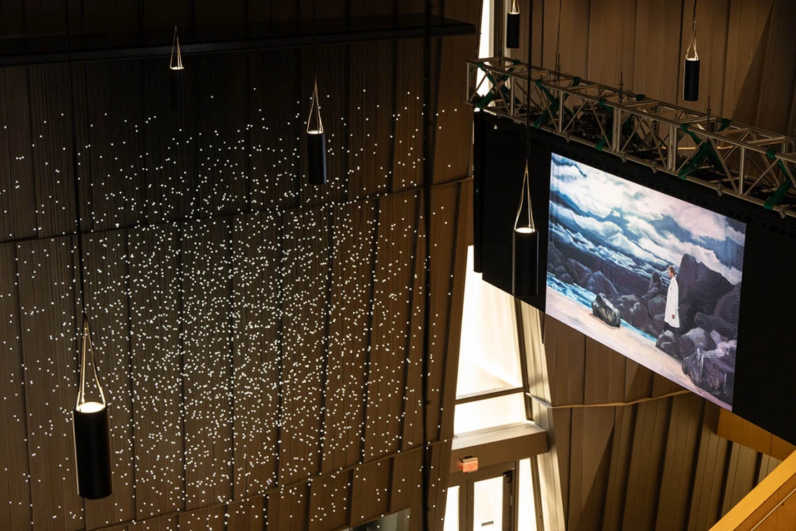 The Untangled Shadows art installation as seen from above.