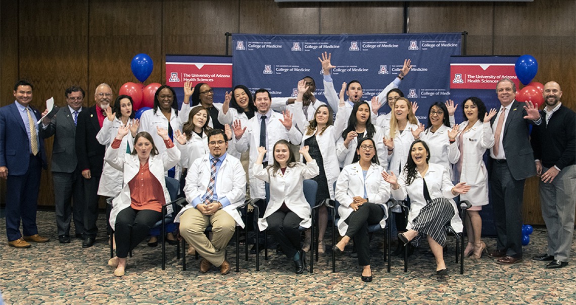Sixteen first-year students are among 32 new PCP Scholarship recipients this academic year at the UArizona Colleges of Medicine in Tucson and Phoenix – both schools still have scholarships available.