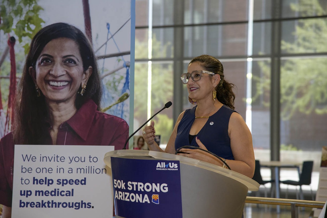 Lydia Aranda, president, Southern Arizona/Border Communities at Chicanos Por La Causa, discusses why she is a participant in the All of Us UArizona-Banner research program.