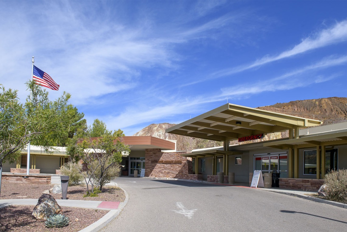 Copper Queen Community Hospital in Bisbee, Ariz., provides basic primary health care to southern Cochise County. It was founded in 1884, when Bisbee was a boomtown with a thriving mining industry. Pictured here is the entrance to the hospital’s emergency department.