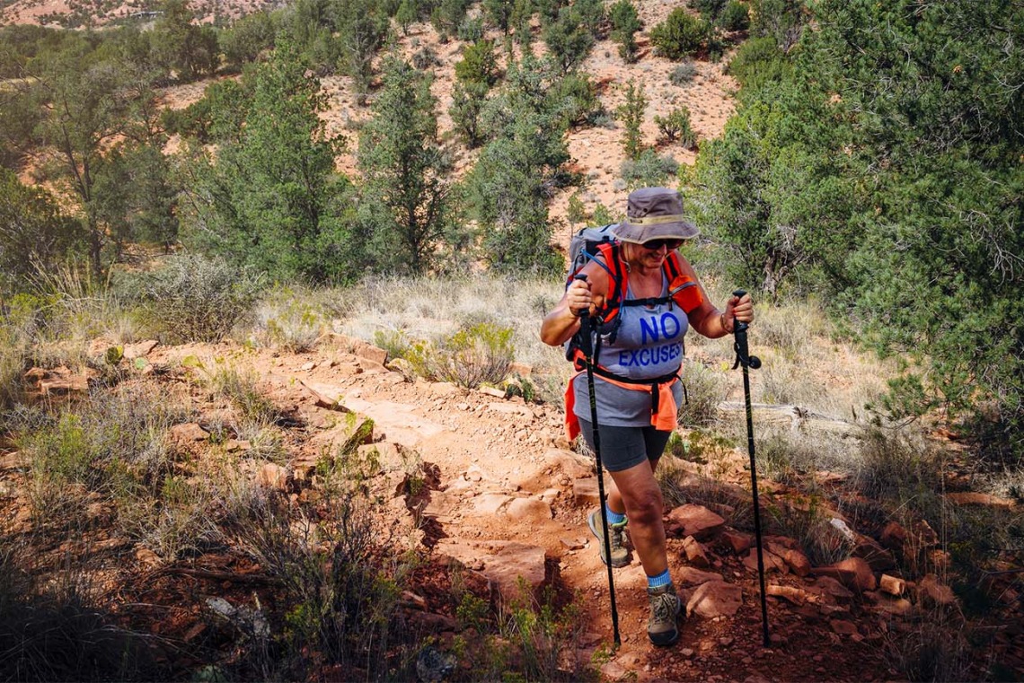 Women hiking in the Southwest United States