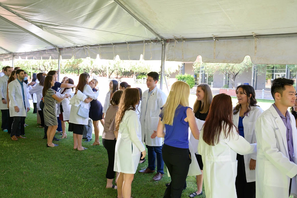 The ceremony concludes “in the traditional American Indian way of acknowledging everyone’s presence at the ceremony, thanking them for participating in the ceremony and wishing them a good day,” Carlos Gonzales, MD, explained.