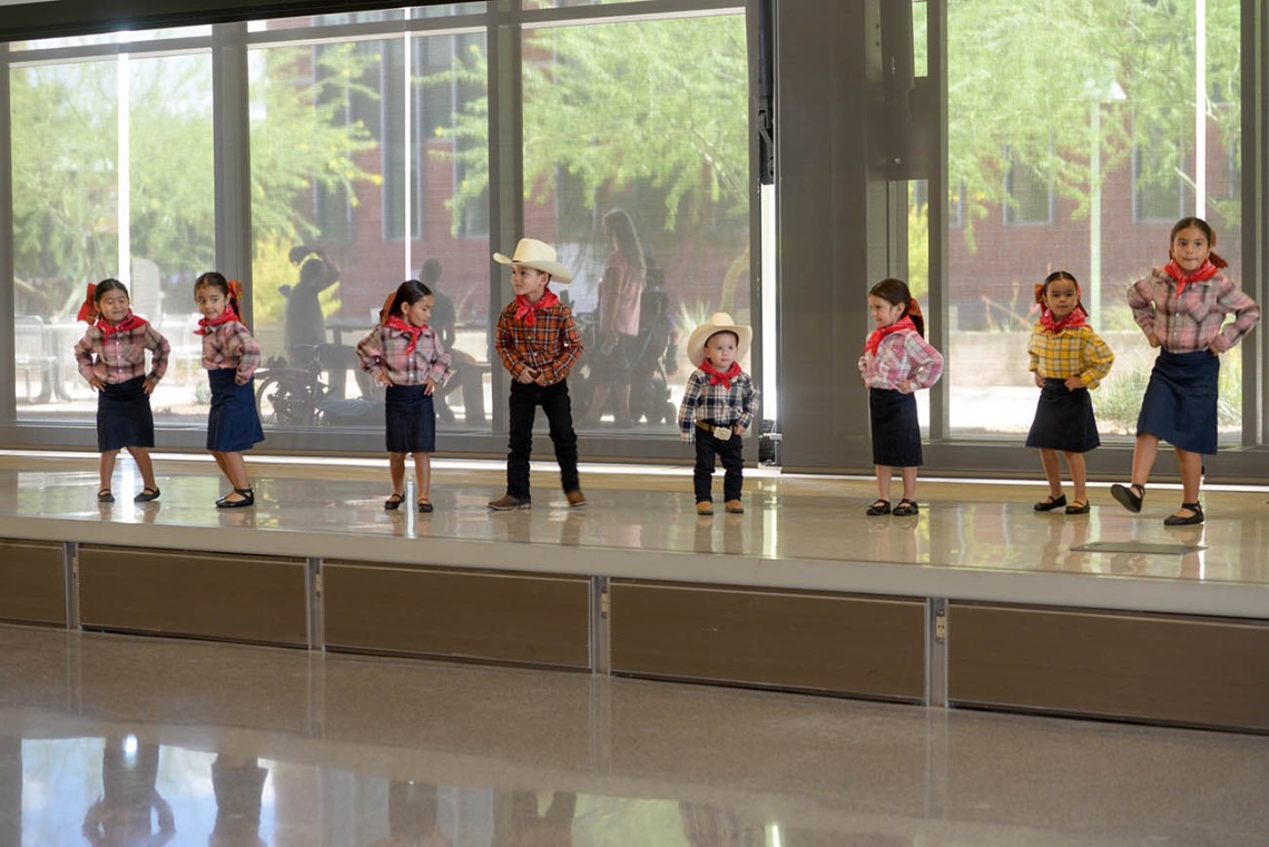 The youngest dancers in Ballet Folklorico Tapatio show their moves during the Feast for Your Brain event on Sept. 10.