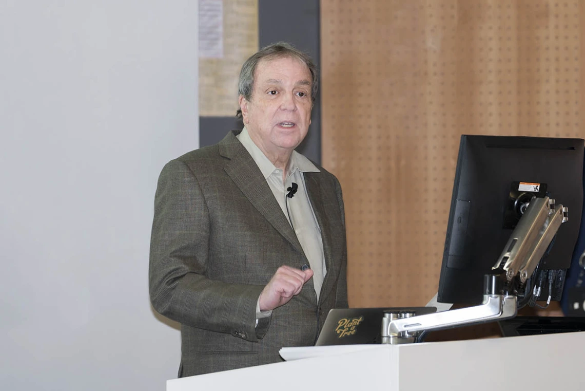 Michael D. Dake, MD, senior vice president, UArizona Health Sciences, kicks off the HealthTech Connect event at the Phoenix Biomedical Campus. 